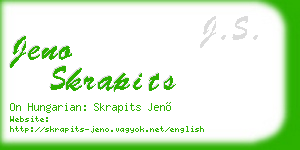 jeno skrapits business card