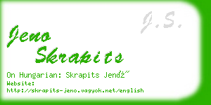 jeno skrapits business card